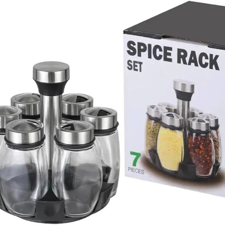 360° Rotating Seasoning Box Set – 6 Jars